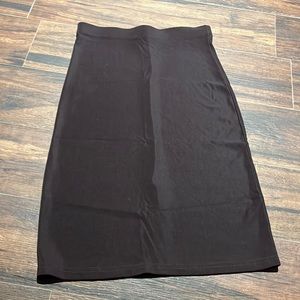 Chocolate brown mid length skirt